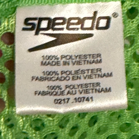 Speedo Unisex Deluxe Ventilator Mesh Drawstring Equipment Swim Bag Green - Picture 6 of 6